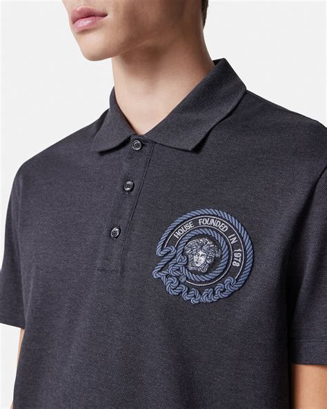 versace collection medusa polo shirt|versace medusa shirt men.